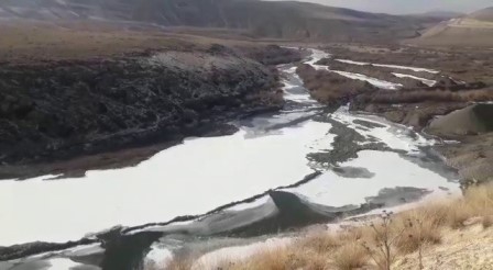 Aras Nehri buz tuttu