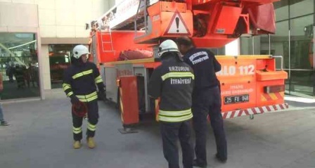 Erzurum'daki tatbikat gerçeği aratmadı