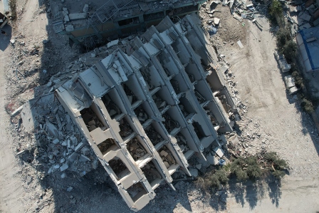 Hatay'da deprem sonrası enkazlar havadan görüntülendi