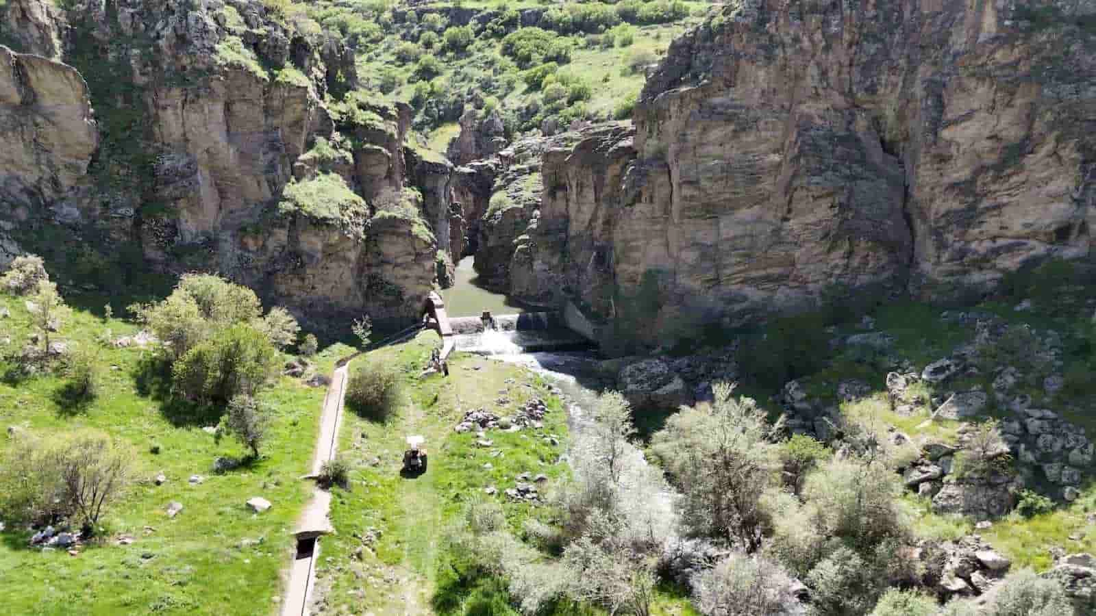 Niğde’nin saklı cenneti ’Dipsiz Kanyon’ havadan görüntülendi