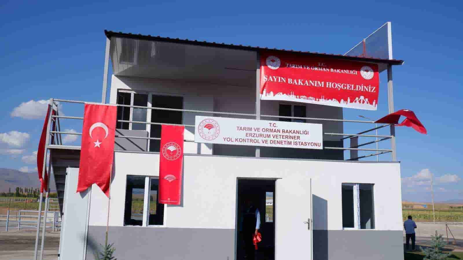 Türkiye’nin ilk “Veteriner Yol Kontrol Denetim İstasyonu” Erzurum’da açıldı